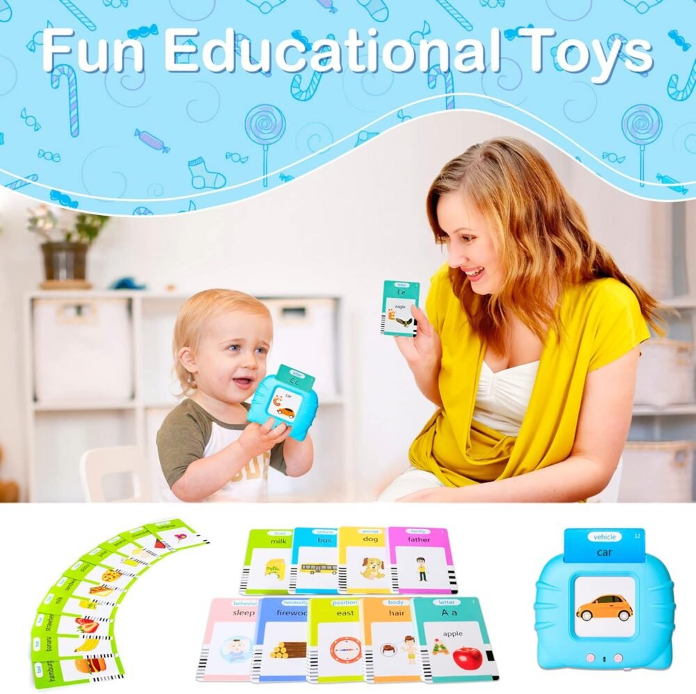 510 Talking Flash Cards for Kids 2-4 - Pocket Speech Therapy Toys for Autism, Montessori Learning - Image 6