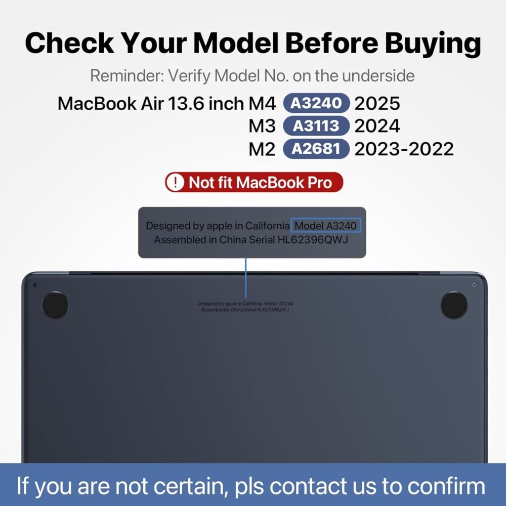 for MacBook Air 13.6 inch Screen Protector M4 M3 M2 2025-2022 [Notchless Full-Coverage] [4K Ultra HD, Like Bare Screen] Laptop Screen Protector for MacBook Air 13" A3240 A3113 A2681 - Image 7