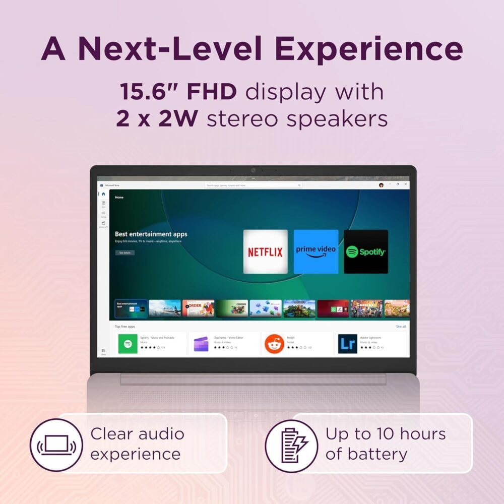 Lenovo Chromebook Premium 15.6" FHD Slim Light Laptop Computer Business & Student, Intel Celeron N4500, 4GB RAM, 192GB Storage (64GB eMMC+ 128GB Card), WiFi 6, Long Battery, Chrome OS HubxcelAccessory - Image 6