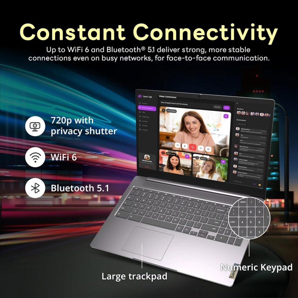 Lenovo Chromebook Premium 15.6" FHD Slim Light Laptop Computer Business & Student, Intel Celeron N4500, 4GB RAM, 192GB Storage (64GB eMMC+ 128GB Card), WiFi 6, Long Battery, Chrome OS HubxcelAccessory - Image 7