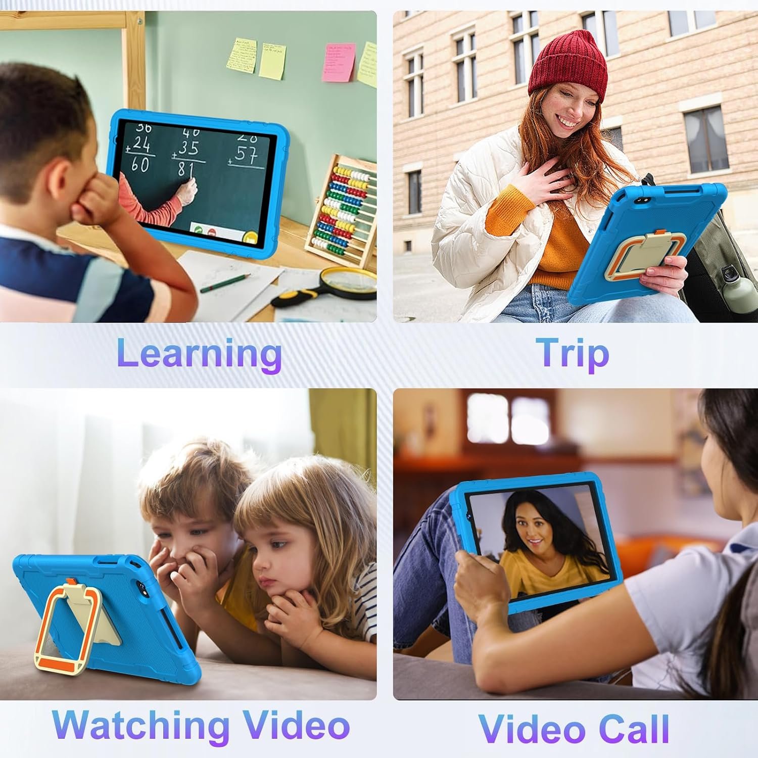 2025 Android 14 Tablet, 10 inch Tablets 22GB+128GB +1TB Expand, 8000mAh Octa-Core Tablet w/ Drop-proof Case, HD IPS Display, GPS, 5G WIFI, Split Screen,Widevine L1, for Adults and Kids -Metal Blue - Image 8