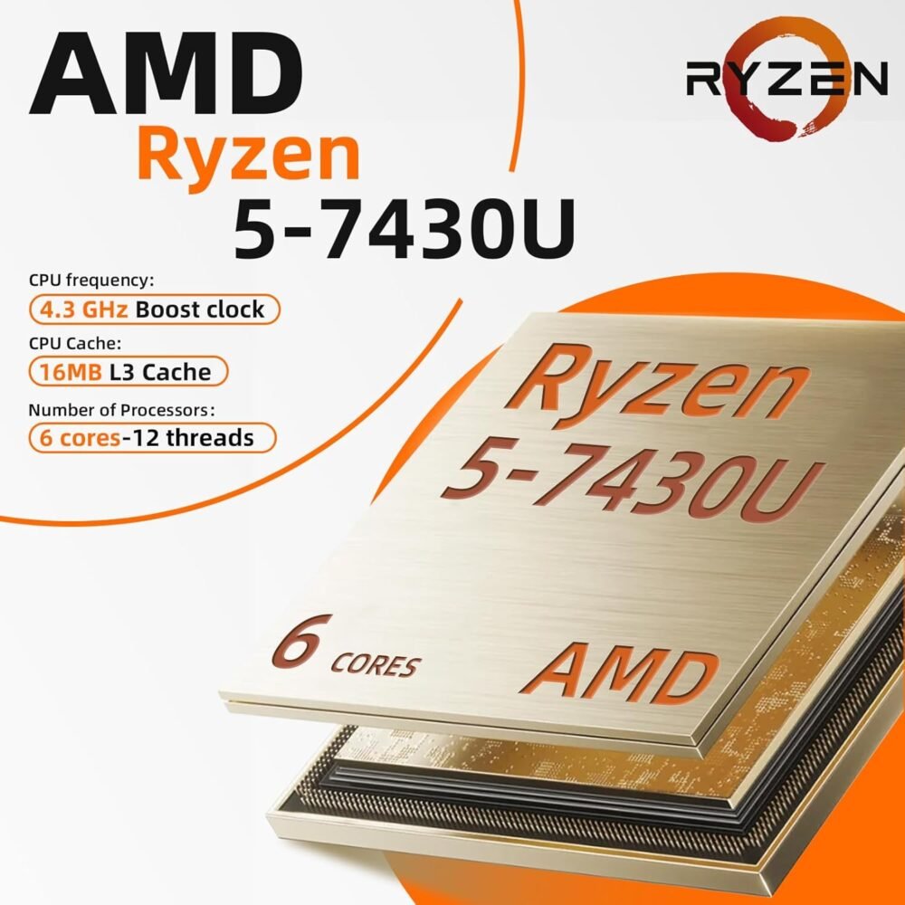 HP 2025 17 inch Laptop Business, 17.3" IPS FHD Display Computer, AMD Ryzen 5 (Beats i7-1165G7), Ms Office 2024, Win 11 Pro, AI Copilot, w/Accessory, Numeric Keypad, WiFi 6 (32GB RAM + 1TB SSD) - Image 4