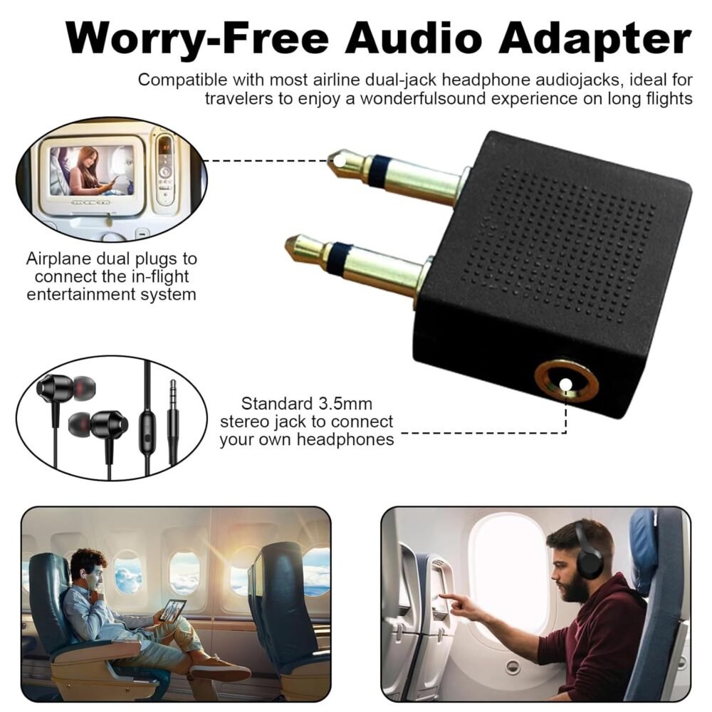 Replacement Headphone Cable and Airplane Adapter Compatible with Sony WH-1000xm5 WH-1000xm4 WH-1000xm3 MDR-XB950BT MDR-XB950N1 MDR-ZX770BN WH-xb910n WH-CH700N Headphones - Image 9