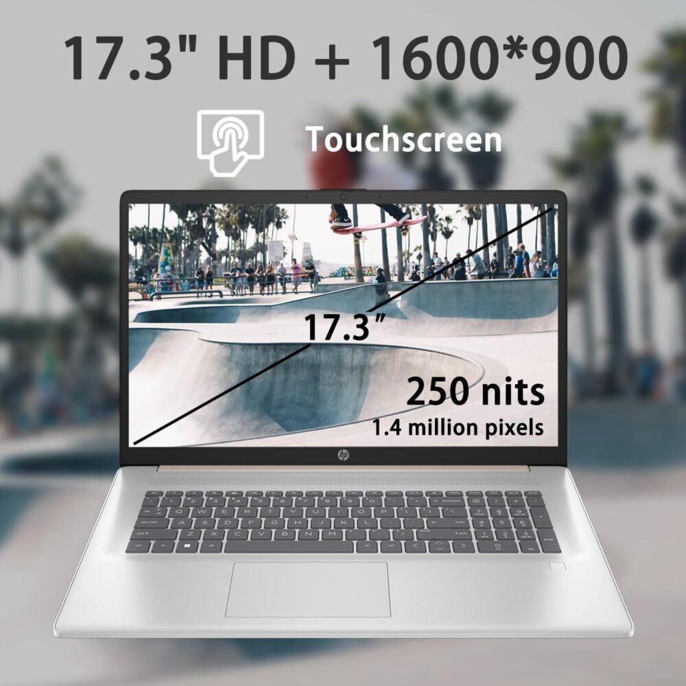 HP Essential 17t Daily Laptop, 17.3-inch Touchscreen, 8 core Intel Processor, 32GB RAM, 1TB SSD, Fingerprint Reader, Wi-Fi 6, Windows 11 Home, Rose, Bundle with PCO Notebook Fold Radiator, Cooler - Image 7