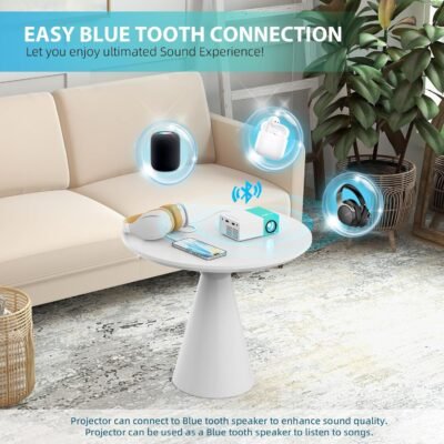 Projector Mini Portable Outdoor Movie Projectors, LED Pico Video Projector for Home Theater Film Projectors, Compatible with Smartphone/ Tablet/ Laptop/ TV Stick/ PS/ USB - Image 5