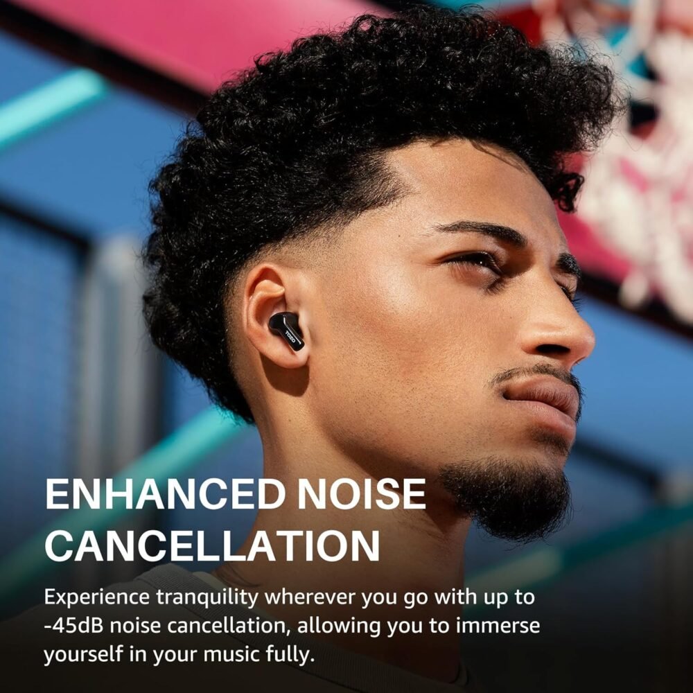 TOZO Hybrid Active Noise Cancelling Wireless Earbuds with 6 Mics AI Clear Call Ear Buds 55H Playtime with LED Display 32 Preset EQs via APP Bluetooth 5.3 IPX8 Waterproof in Ear Headphones - Image 8