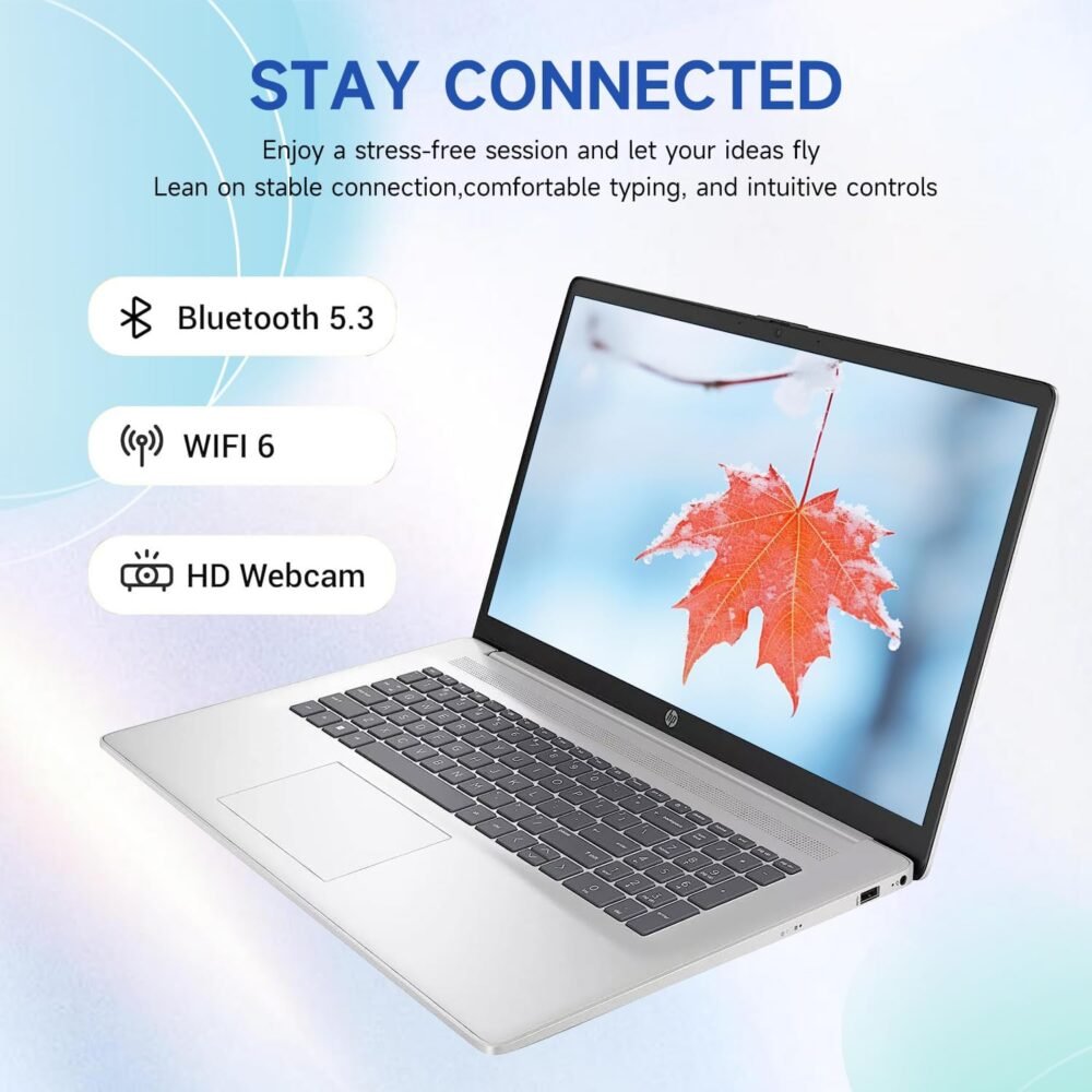 HP 17.3" Touchscreen Laptop, Intel Core i3-N305, 32GB RAM, 128GB eMMC + 1TB SSD, Numeric Keypad, Webcam, HDMI, Wi-Fi 6, Windows 11 Home, Silver - Image 5