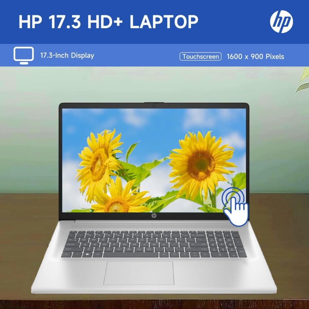 HP 17.3" Touchscreen Laptop, Intel Core i3-N305, 32GB RAM, 128GB eMMC + 1TB SSD, Numeric Keypad, Webcam, HDMI, Wi-Fi 6, Windows 11 Home, Silver - Image 8