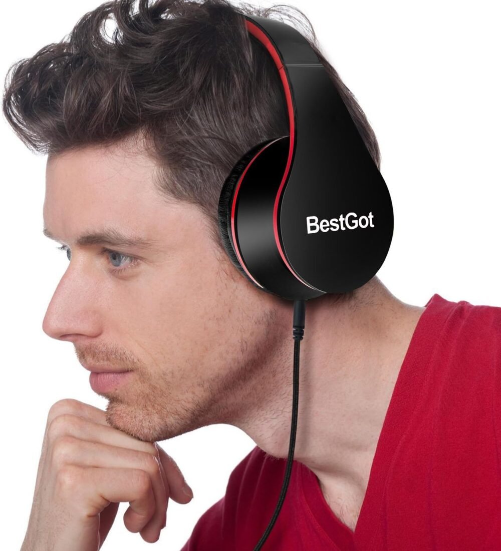 Kids Headphones BG6002 Children Headphones for Kids Boys Adult with Microphone Volume Control Foldable Headset with 3.5mm Plug Removable Cord (Black/Purple) - Image 7