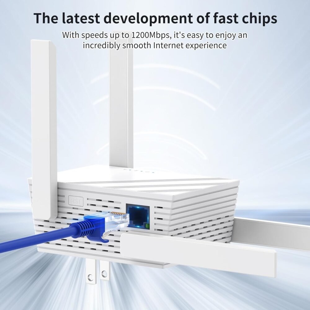 2025 WiFi Extender Signal Booster, WiFi Repeater Dual Band 5GHz/2.4GHz, 1200Mbps WiFi Booster with Ethernet Port Compatible for More Devices - Image 6
