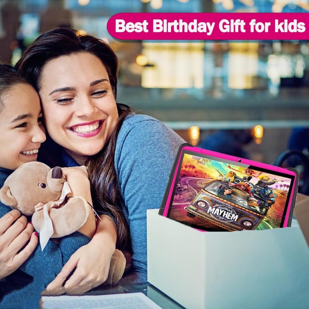 YINOCHE Kids Tablet 10 inch Toddler Tablet for Kids 3-7 Tablet for Toddlers WiFi Chindren's Learning Tablet Android Kids Tablets 64G Parental Control Support YouTube Netflix for Boys Girls (Pink) - Image 7