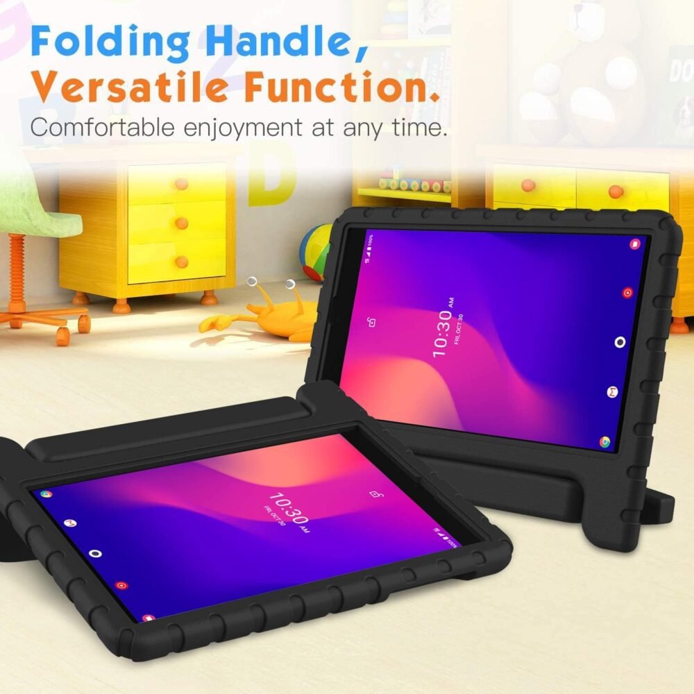 BMOUO Kids Case for Alcatel Joy Tab 2 8 inch 2020, Alcatel Joy Tab 2 Case, Shockproof Kids Friendly Convertible Handle Stand Case for Metroby t-Mobile Alcatel Joy Tab 2 8" Tablet Model: 9032Z - Black - Image 8