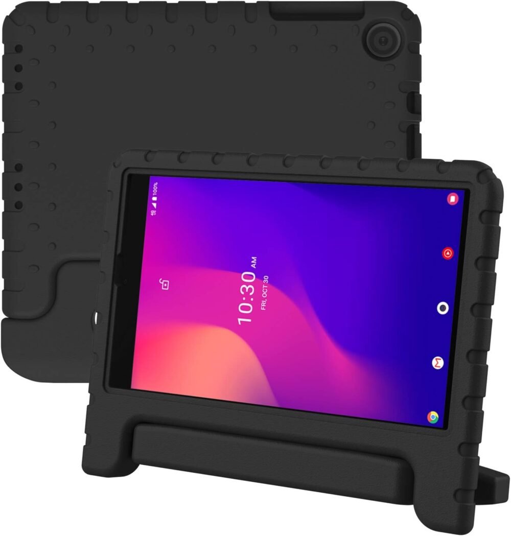 BMOUO Kids Case for Alcatel Joy Tab 2 8 inch 2020, Alcatel Joy Tab 2 Case, Shockproof Kids Friendly Convertible Handle Stand Case for Metroby t-Mobile Alcatel Joy Tab 2 8" Tablet Model: 9032Z - Black - Image 9