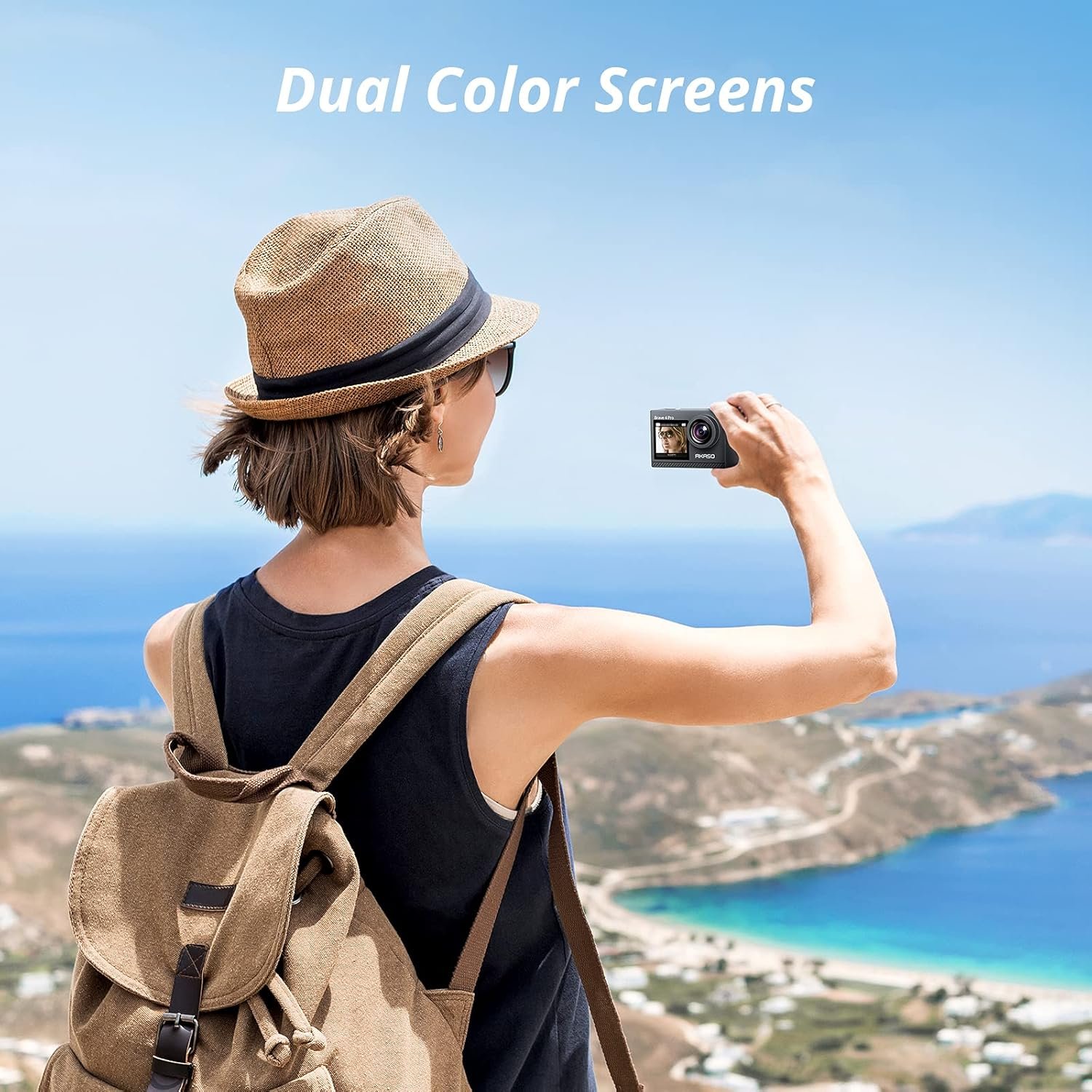 AKASO Brave 4 Pro 4K30 Action Camera with 128GB MicroSD U3 Card, 131FT Underwater Waterproof Camera EIS Touch Screen Remote Control with 2x1350mAh Batteries and Helmet Accessories Kit Bundle - Image 3