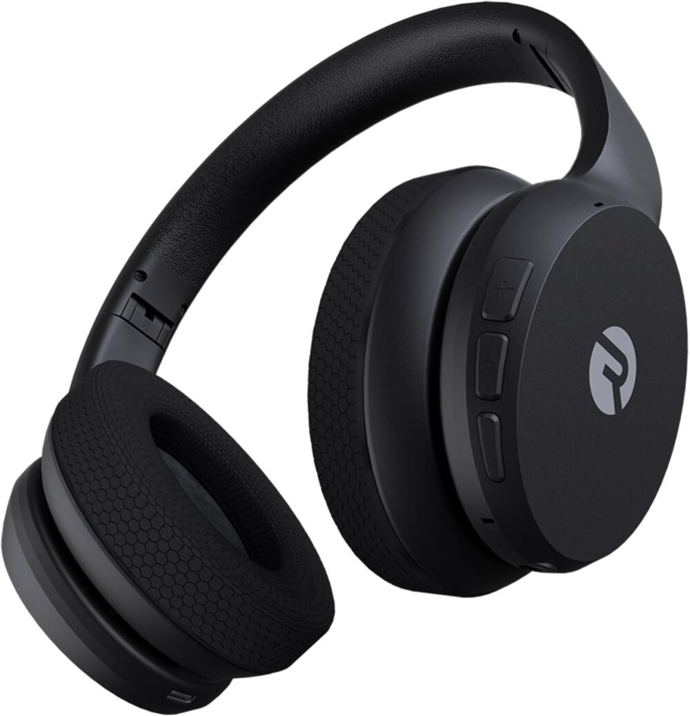 Raycon Fitness Headphones - Wireless Over-Ear-Headphones with 45 Hours of Battery, Active Noise Cancellation, Awareness Mode, 3 Quick Swap Ear Cushions, IPX4 Water Resistance (Black) - Image 2