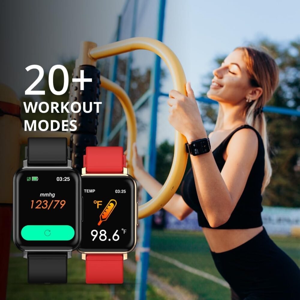 Spade & Co Health Smartwatch 2 - Health Fitness Tracker with Body Temperature, Blood Oxygen, Heart Rate Monitoring, Sleep Tracking, Text Call Alerts - Compatible with iPhone Android (Gold) - Image 5