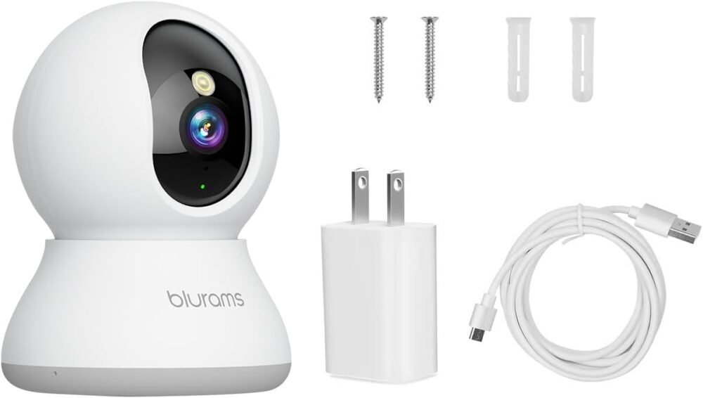 blurams Indoor Camera 2K, Cameras for Home Security 5GHz, 360° Pet Camera w/Motion Tracking, Phone App, 2-Way Audio, IR Night Vision, Siren, Works with Alexa & Google Assistant - Image 10