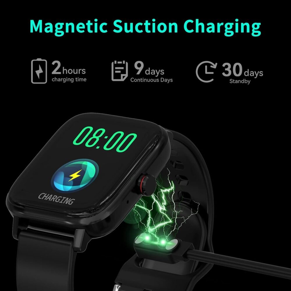Smart Watch,Watches for Men Women Answer/Make Call，Fitness Tracker Activity with Calorie Step Counter，Smartwatch 1.7" Full Touch Compatible Android & iOS(Black) - Image 7