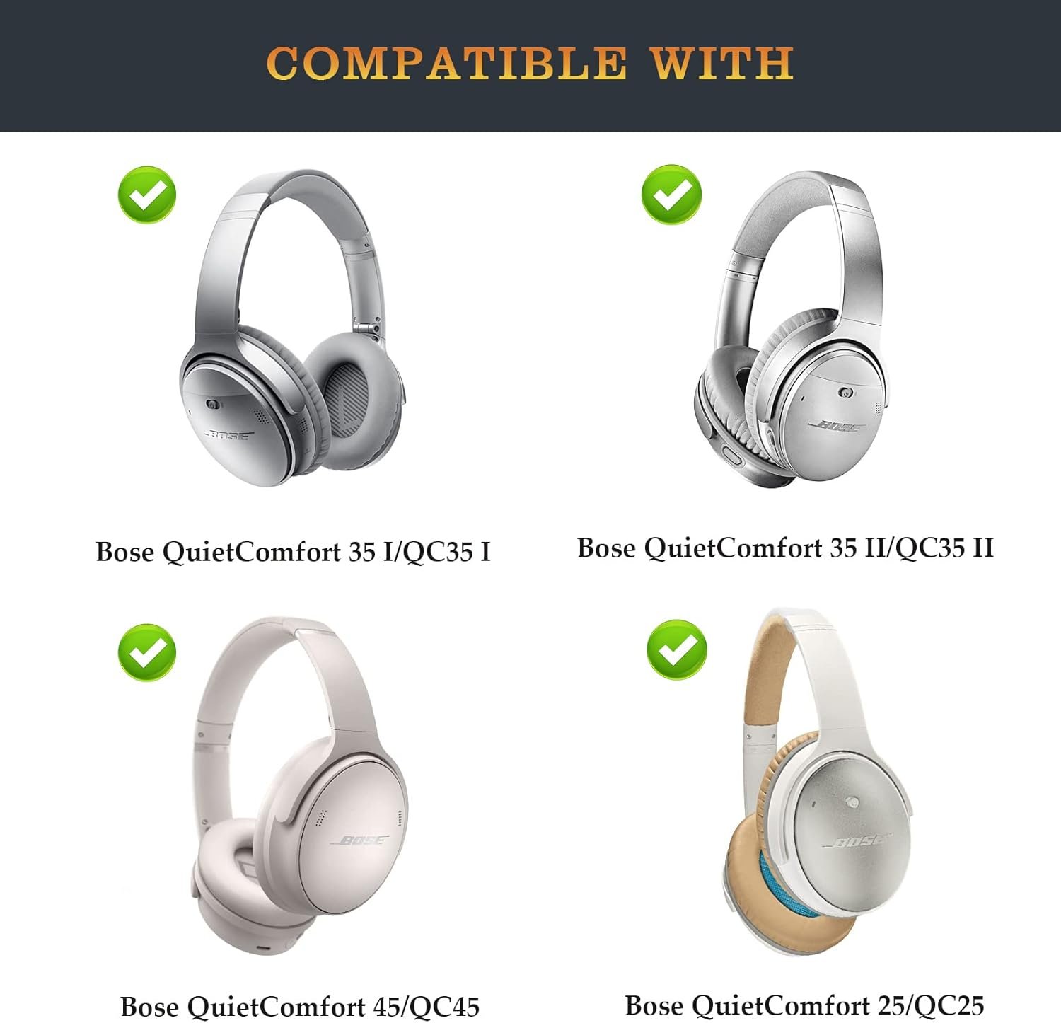 QC35 Hinge as Same as The OEM QuietComfort 35 Metal Hinge Swivel Replacement Parts Accessories Repair Kit Compatible with Bose QuietComfort 35 I/QuietComfort 35 II/QC45/QC25 Headphones (Silver) - Image 3
