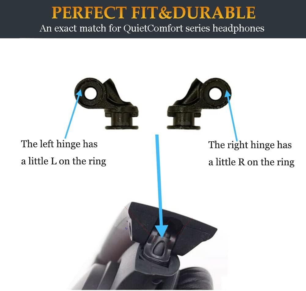 QC35 Hinge as Same as The OEM QuietComfort 35 Metal Hinge Swivel Replacement Parts Accessories Repair Kit Compatible with Bose QuietComfort 35 I/QuietComfort 35 II/QC45/QC25 Headphones (Silver) - Image 4