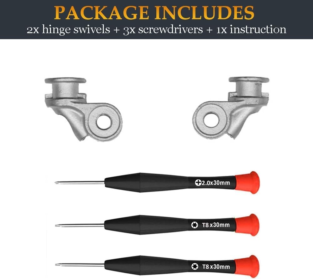 QC35 Hinge as Same as The OEM QuietComfort 35 Metal Hinge Swivel Replacement Parts Accessories Repair Kit Compatible with Bose QuietComfort 35 I/QuietComfort 35 II/QC45/QC25 Headphones (Silver) - Image 5