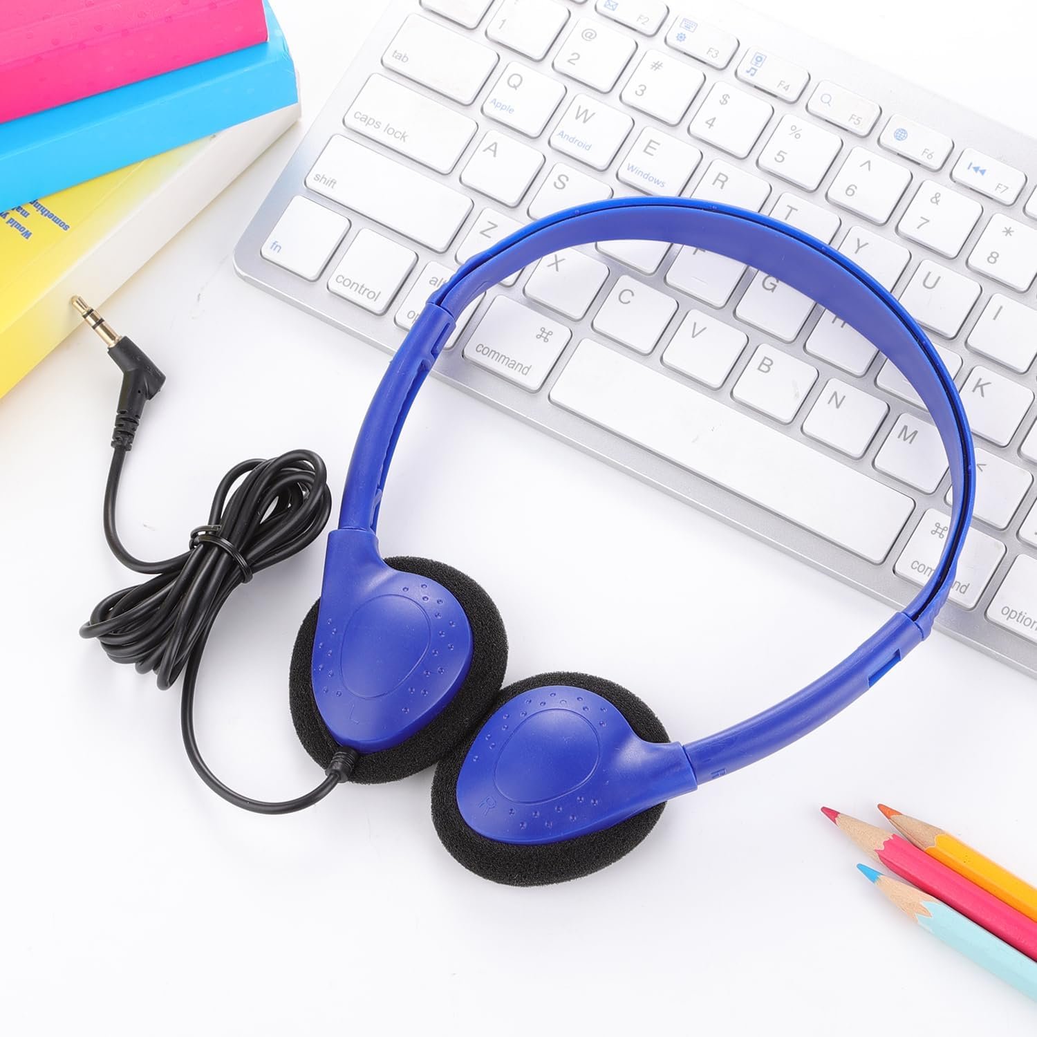 20 Pack Bulk Classroom Headphones for Students Kids School, Wholesale Headphones Class Set with 3.5mm Jack for Chromebook Laptop PC Computer(10 Mixed Colors) - Image 5