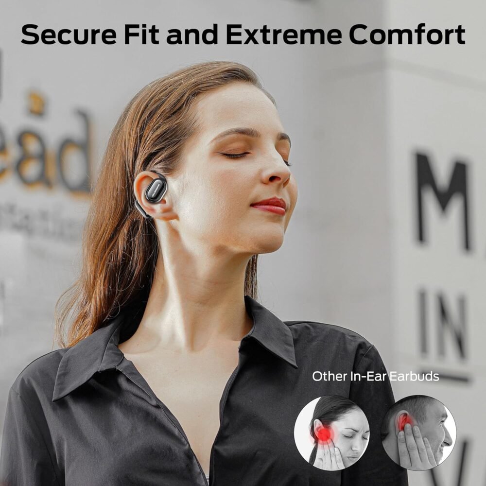 Monster Open Free AC100 Open Ear Bluetooth 5.3 Headphones, Wireless Earbuds with Earhooks, Immersive Stereo Sound by 16mm Large Driver, Clear Calls, 30H Playtime, for Workout - Image 8