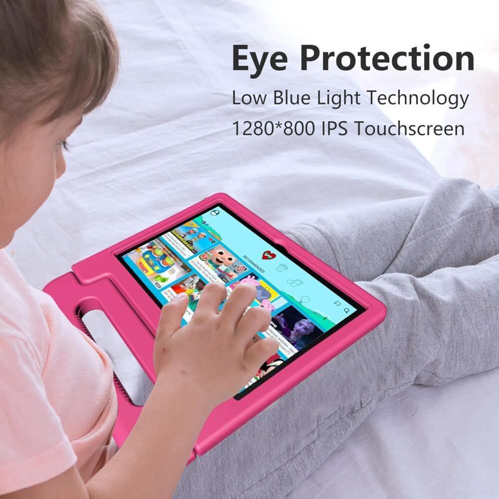 Kids Tablet, 10.1 Inch Tablet for Kids Android 14, 64GB Octa-Core, WiFi, Big Battery, Google Kids Space, Parental Control 1280 * 800 HD Display Children Tablets Pink - Image 6