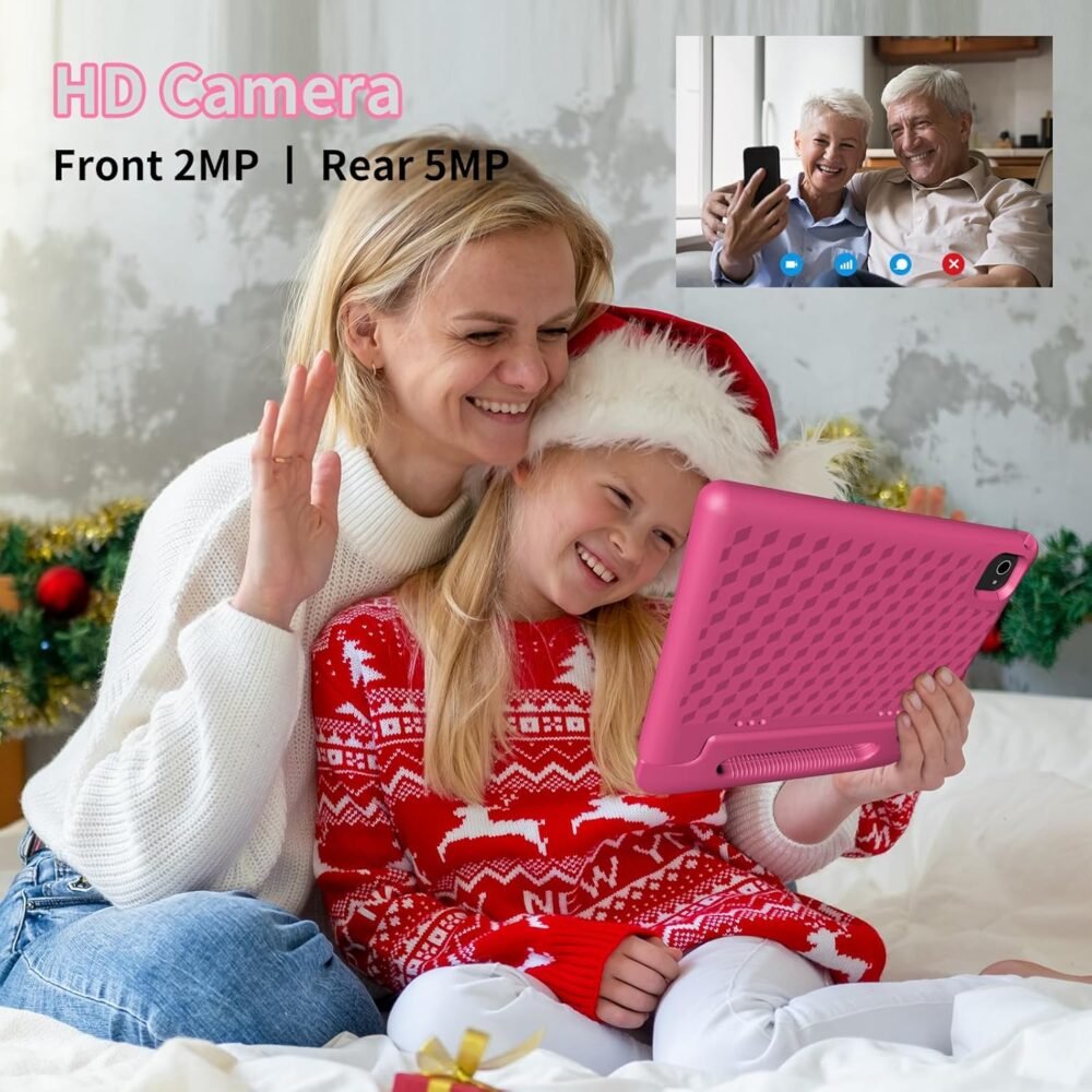 Kids Tablet, 10.1 Inch Tablet for Kids Android 14, 64GB Octa-Core, WiFi, Big Battery, Google Kids Space, Parental Control 1280 * 800 HD Display Children Tablets Pink - Image 8