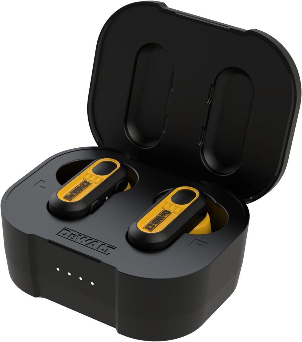 DEWALT True Wireless Bluetooth Earbuds — TWS Bluetooth Headphones — Wireless Earbuds with Type C Charging Case — Waterproof Wire Less Earphones — Jobsite Pro-X1 Premium Sound for Outdoor Work - Image 9