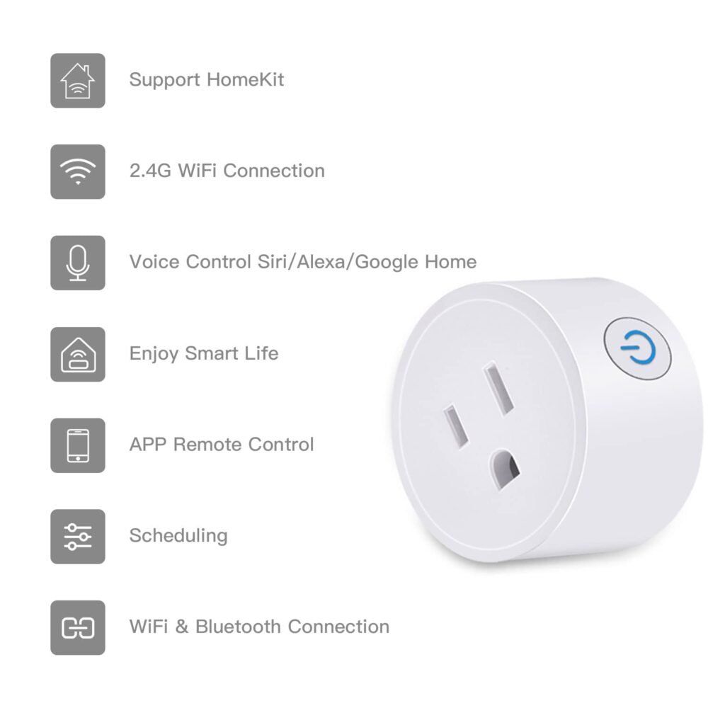 Smart Plug Mini HomeKit, Smart WiFi Outlet Socket Support Apple HomeKit, Amazon Alexa and Google Assistant Voice Control 2 Count (Pack of 1) doit-ah1 0 - Image 3