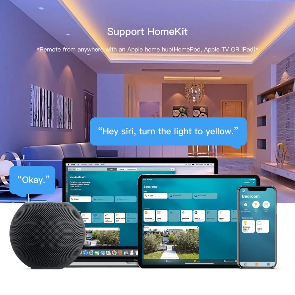Smart Plug Mini HomeKit, Smart WiFi Outlet Socket Support Apple HomeKit, Amazon Alexa and Google Assistant Voice Control 2 Count (Pack of 1) doit-ah1 0 - Image 5