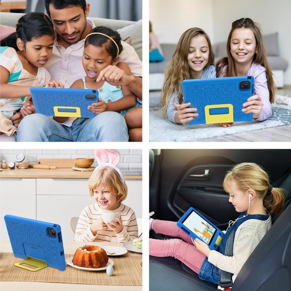 Kids Tablet 10 inch, Tablets for Kids Ages 3-7 with EVA Case, 32GB Storage(TF Expand 512GB), Pre-Installed Google Kids Space, Family Link, Child Education Contents, 5000mAh Battery - Blue - Image 7