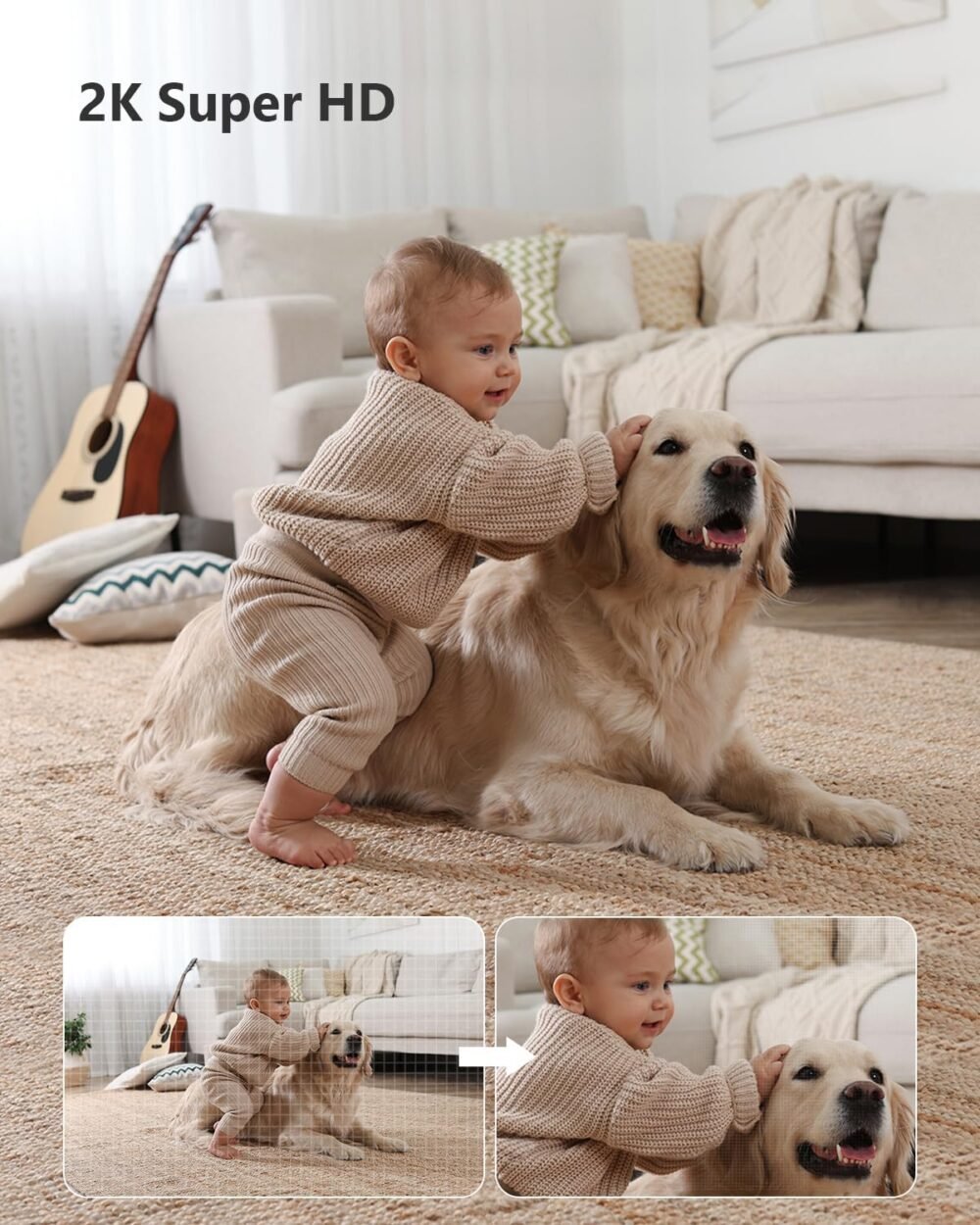Imou 2K WiFi Security Camera Indoor Pet Dog Baby Camera with AI Human/Motion/Sound Detection, 360° Wireless IP Home Security Camera, Smart Tracking, Siren, Night Vision, 2-Way Audio, Works with Alexa - Image 3