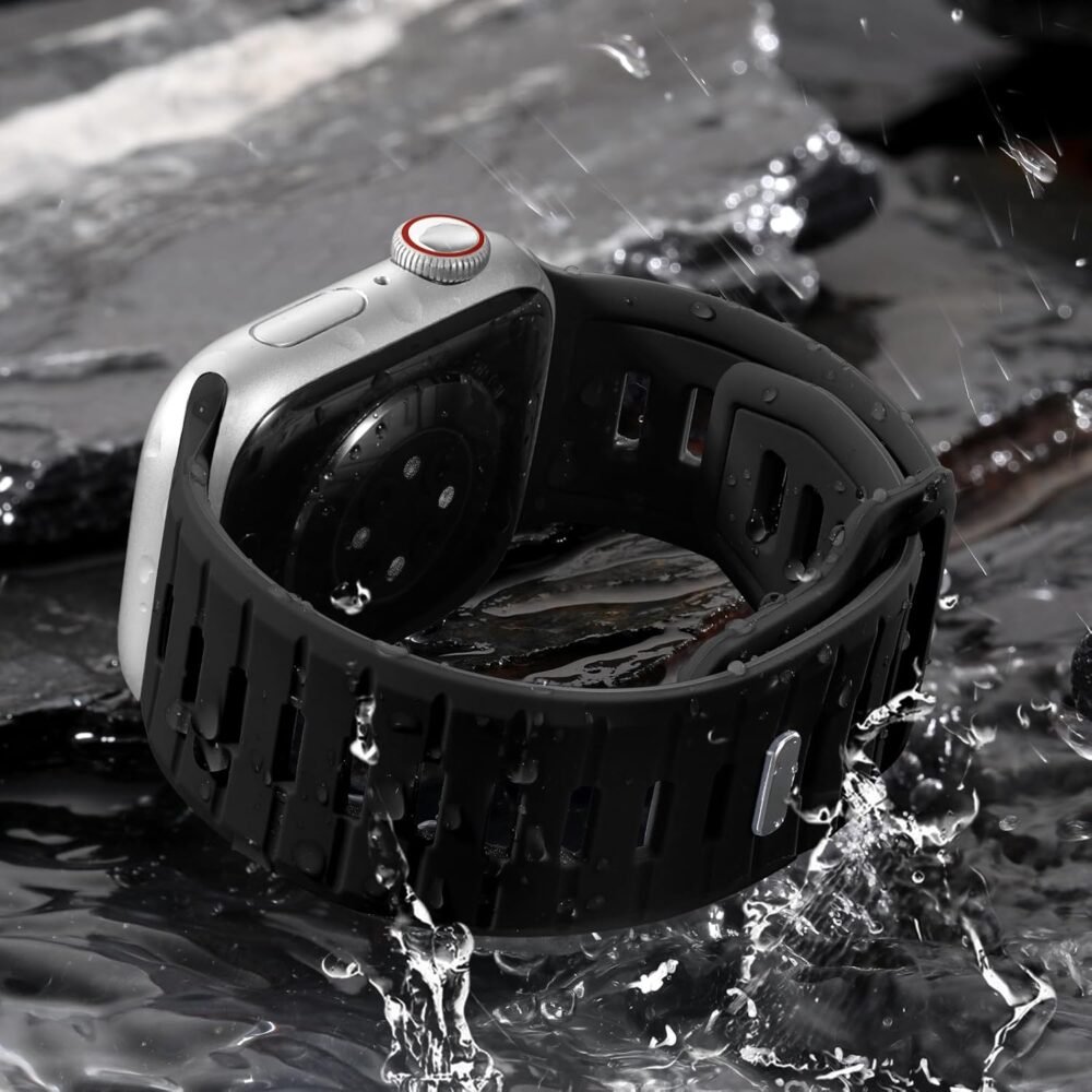 Odbeai Sport Band Compatible with Apple Watch Ultra 2/Ultra Band,Compatible with Apple Watch Bands for Men 49mm 46mm 45mm 44mm 42mm,Waterproof Silicone Strap for iWatch Bands All Series SE 10 9 8-1 - Image 5