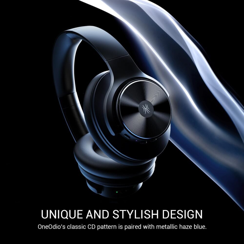 OneOdio A10 Hybrid Active Noise Cancelling Headphones, Wireless Over Ear Bluetooth Headphones, Hi-Res Audio Sound, 50H Long Playtime, Deep Bass, Wireless & Wired 2-in-1, Ideal for Travel Gym Workout - Image 7
