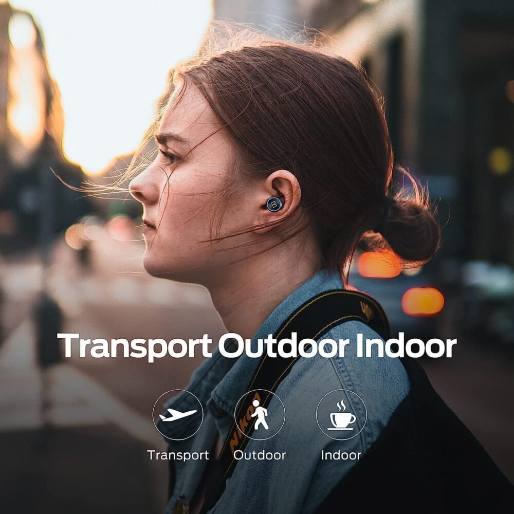 Monster Clarity 101 AirLinks Wireless Earbuds, Bluetooth 5.0 in-Ear Headphones with Charging Case, Stereo Earphones Deep Bass Sound, IPX5 Waterproof, Built-in Mic, Clear Call, Secure Fit for Sports - Image 6