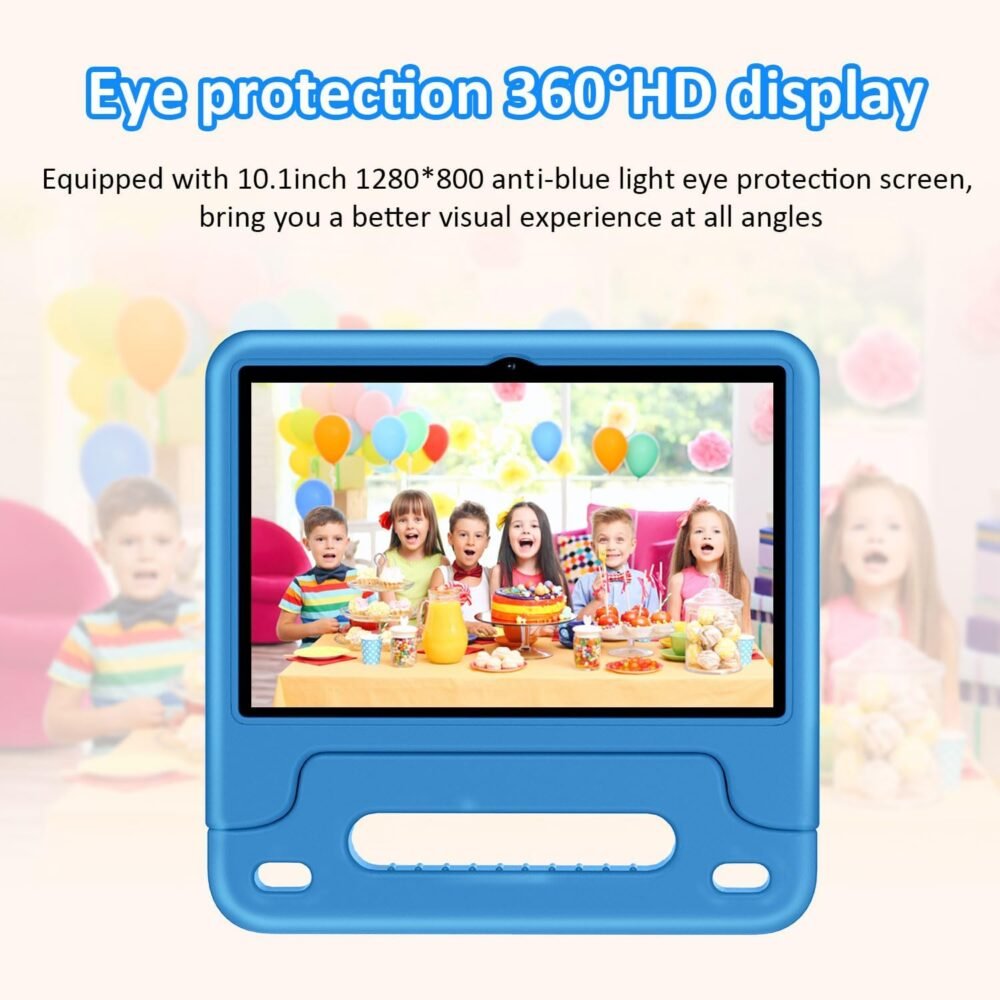 Android 14 Kids Tablet, 2025 Upgraded 10.1 Inch Tablets with Octa-core Processor, 6000mAh Battery, Kid Space, Parental Control,Pre-loaded Kids Apps, 2.4/5GHZ Dual WiFi, Protective Case Included - Blue - Image 5