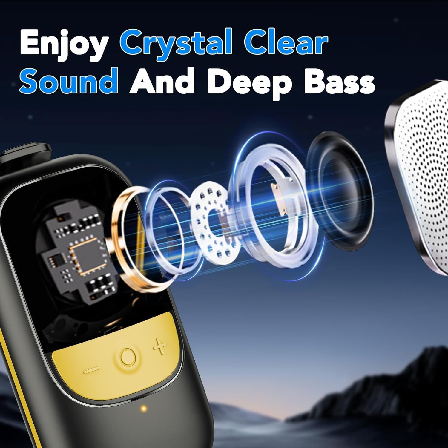 Small Bluetooth Speaker, Mini Speaker Built-in Mic, Speakers Bluetooth Wireless with 15 Hours Playtime, Hands-Free Call, IP67 Waterproof Portable Speaker for Hiking/Biking, Gifts for Women/Men - Image 4
