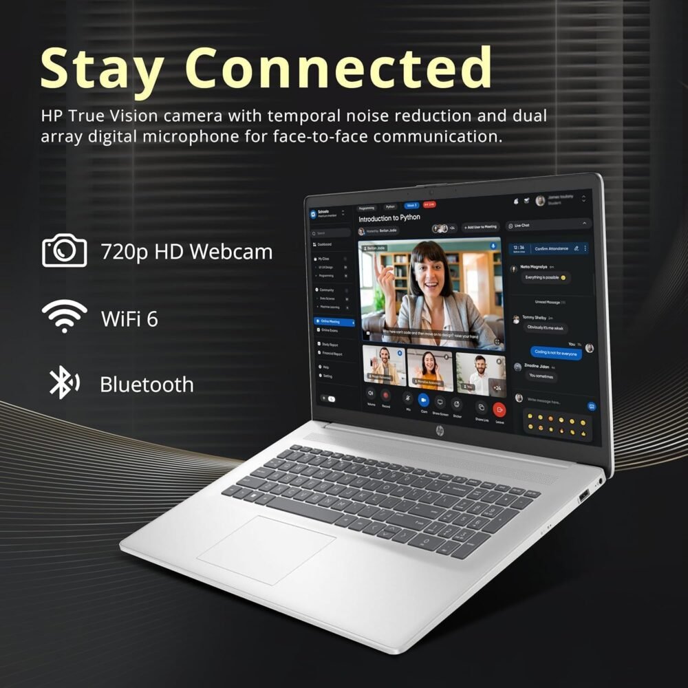 HP 17.3" FHD Laptop for Business and Students - with External CD/DVD Drive & Office Lifetime License, AMD Ryzen 5 7430U (6-core), 250 Nits IPS Display, Webcam, Wifi6, Win 11 Pro (16GB RAM | 512GB SSD) - Image 4