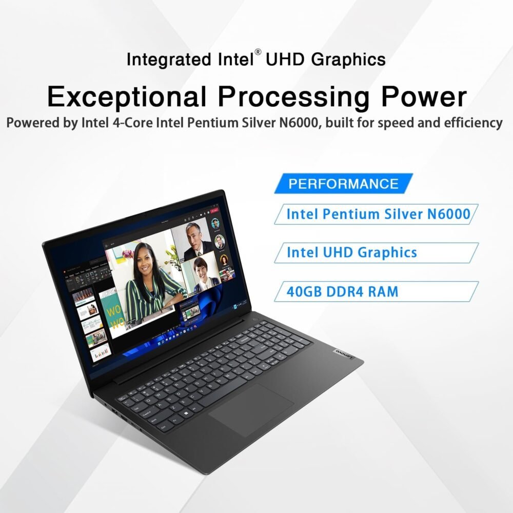 Lenovo V15 Business Laptop | Intel Pentium N6000 4-core Processor | 15.6 FHD (1920 x 1080) | 40GB RAM | 1TB PCIe SSD | Anti-Glare | WiFi-6 | Military Durability | Ethernet RJ-45 | Windows 11 Pro - Image 3