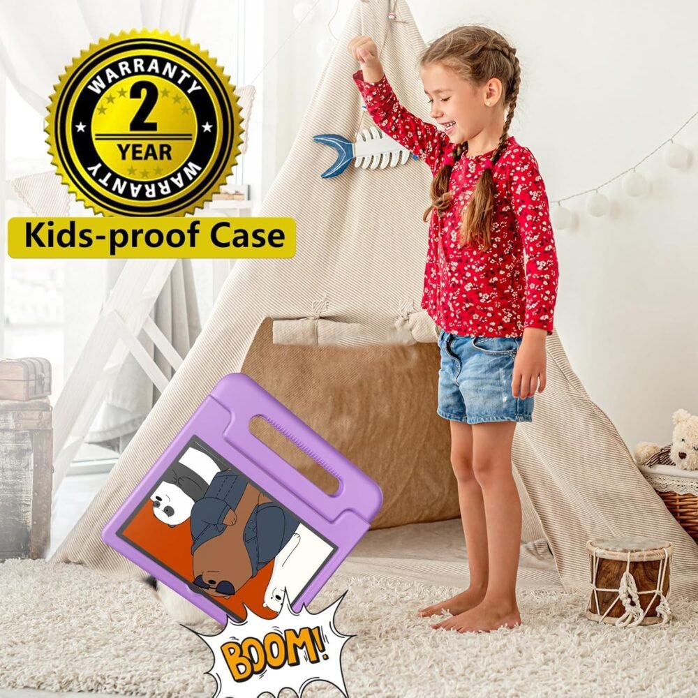 Kids Tablet, 10.1 Inch Tablet for Kids Android 14, 64GB Octa-Core, WiFi, Big Battery, Google Kids Space, Parental Control 1280 * 800 HD Display Children Tablets Purple - Image 4