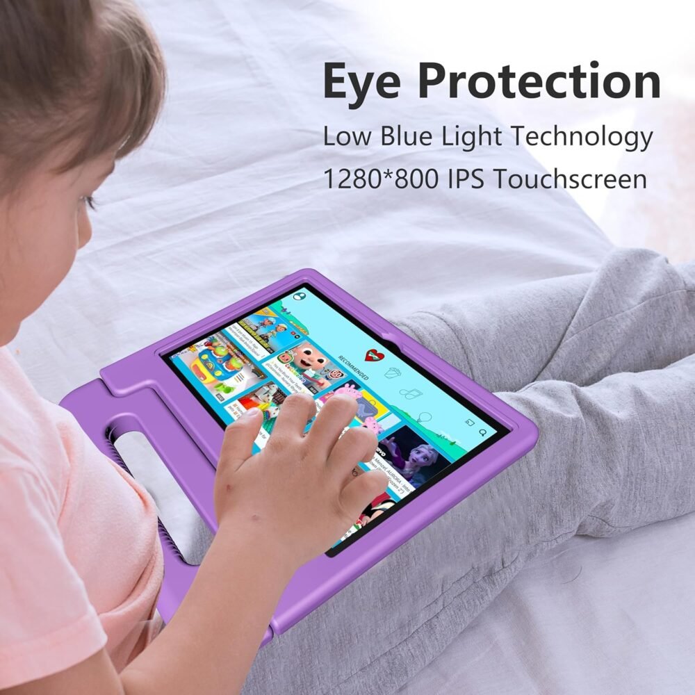 Kids Tablet, 10.1 Inch Tablet for Kids Android 14, 64GB Octa-Core, WiFi, Big Battery, Google Kids Space, Parental Control 1280 * 800 HD Display Children Tablets Purple - Image 7