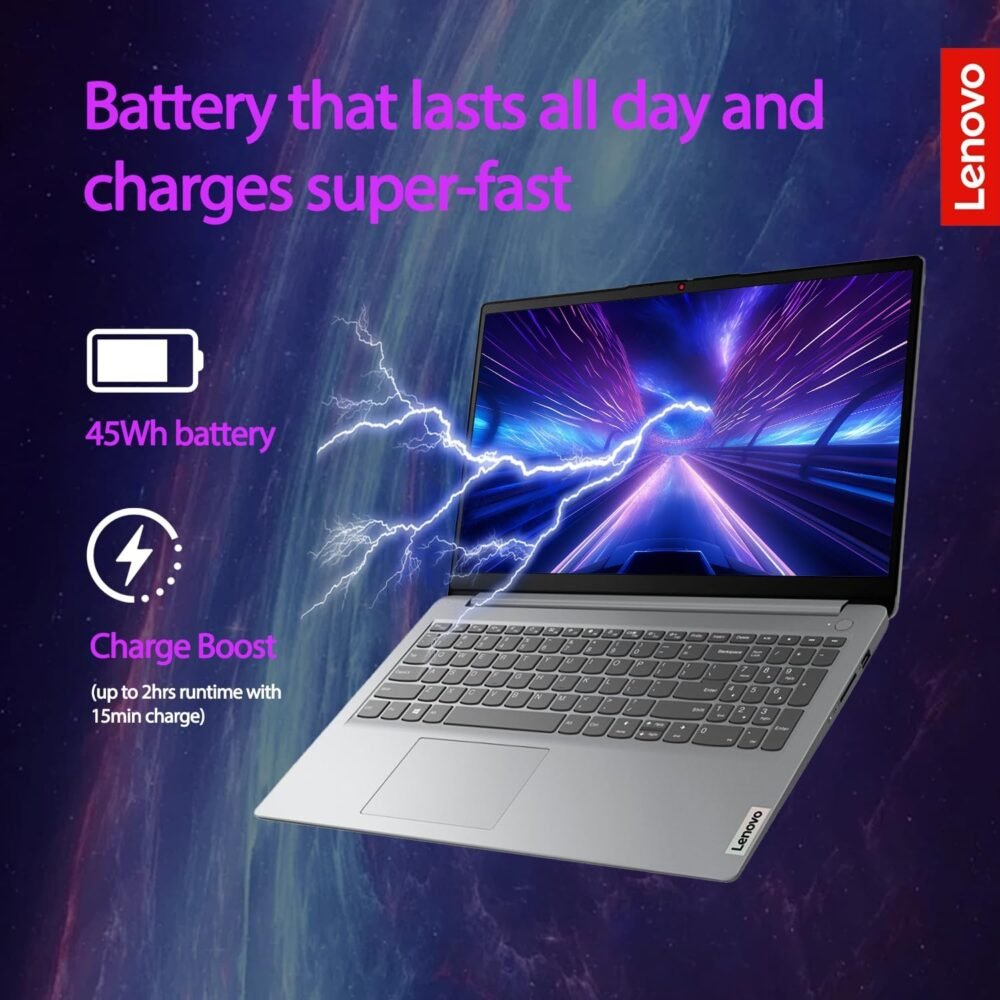 Lenovo Essential Laptop | Ideapad 1i | 20GB RAM | 15.6" FHD Display | 1TB PCIe+128GB eMMc Storage | 1 Yr Office 365 + Lenovo ADP | Intel Dual-Cores Processor | HDMI | Wi-Fi 6 | Win 11 Home | Gray - Image 7