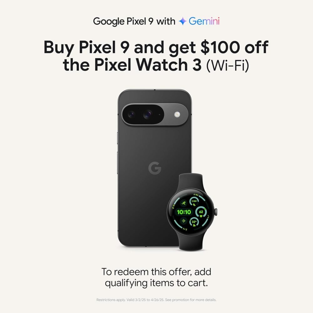 Google Pixel Watch 3 (41mm) Latest Model - Android Smartwatch, Heart Rate Tracking, Fitbit Advanced Running, Fitness Insights, 24-Hour Battery - Matte Black Aluminum Case - Obsidian Band - Wi-Fi - Image 3