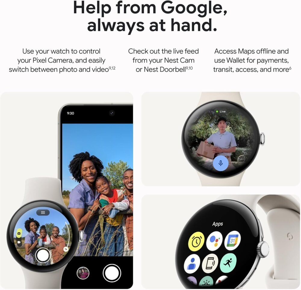 Google Pixel Watch 3 (41mm) Latest Model - Android Smartwatch, Heart Rate Tracking, Fitbit Advanced Running, Fitness Insights, 24-Hour Battery - Matte Black Aluminum Case - Obsidian Band - Wi-Fi - Image 11
