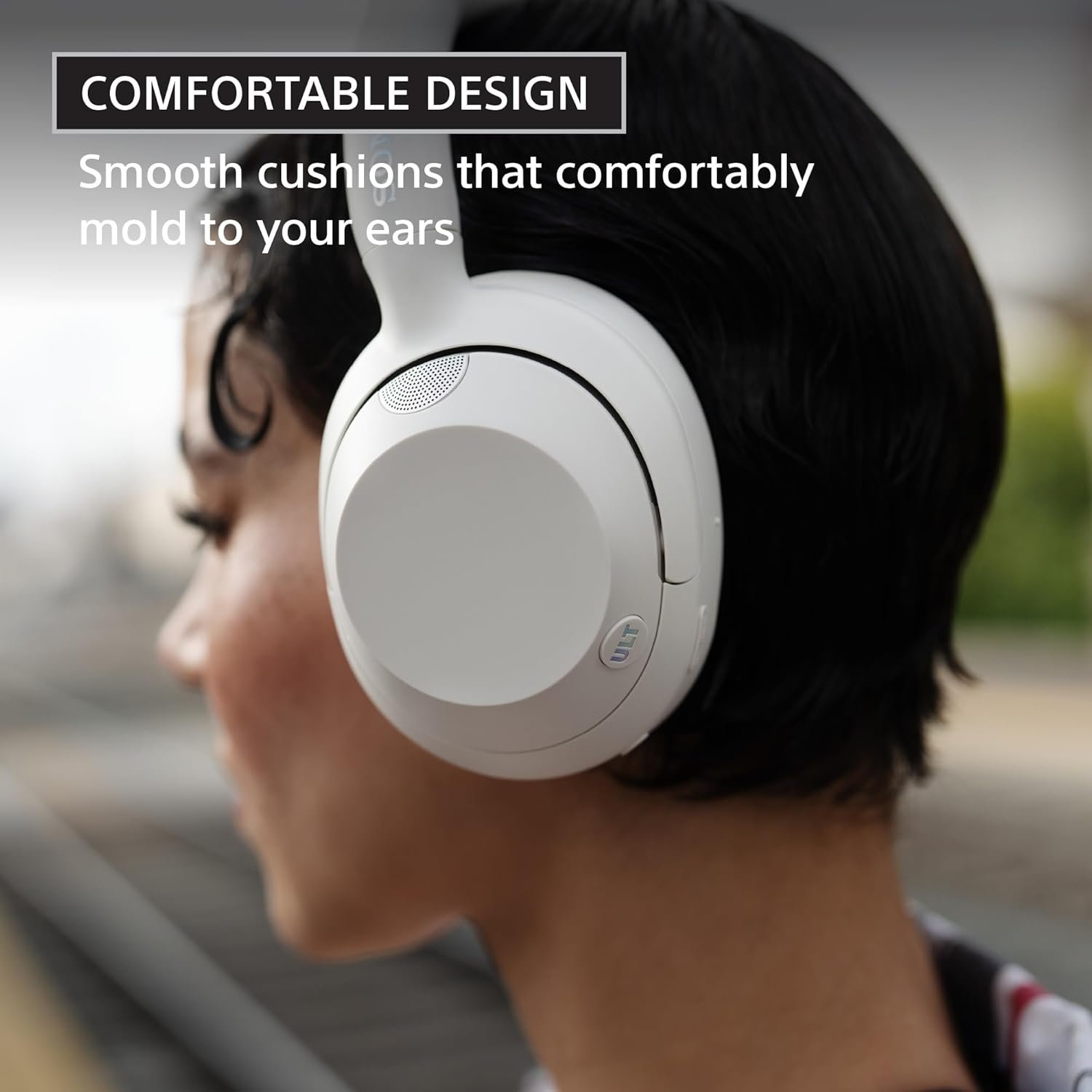 Sony ULT WEAR Over-Ear Noise Cancelling Bluetooth Headphones with Alexa Built-in, Comfortable Design, 30-Hour Battery, Massive Bass, Off White - Image 7