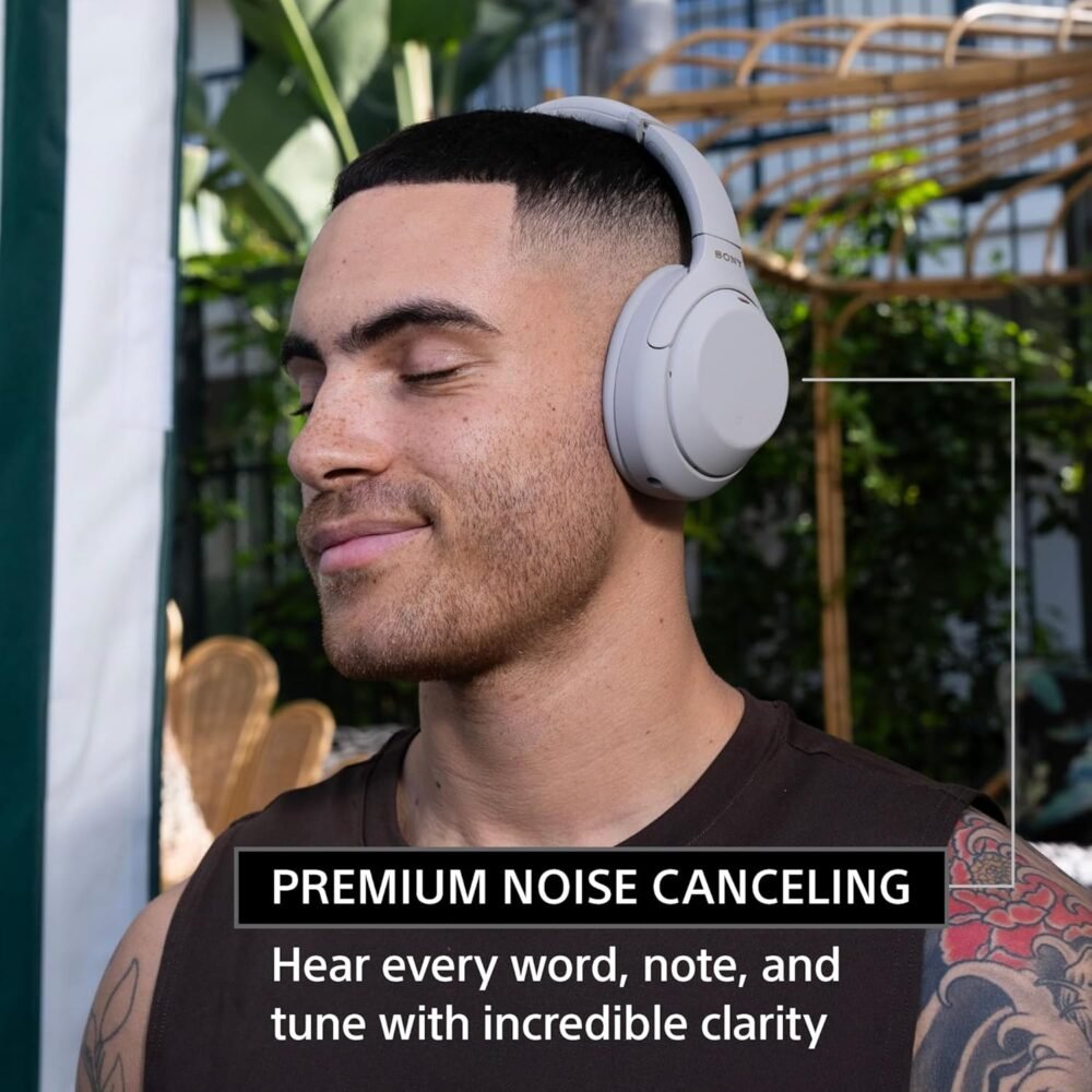Sony WH-1000XM4 Wireless Premium Noise Canceling Overhead Headphones with Mic for Phone-Call and Alexa Voice Control, Silver WH1000XM4 - Image 3