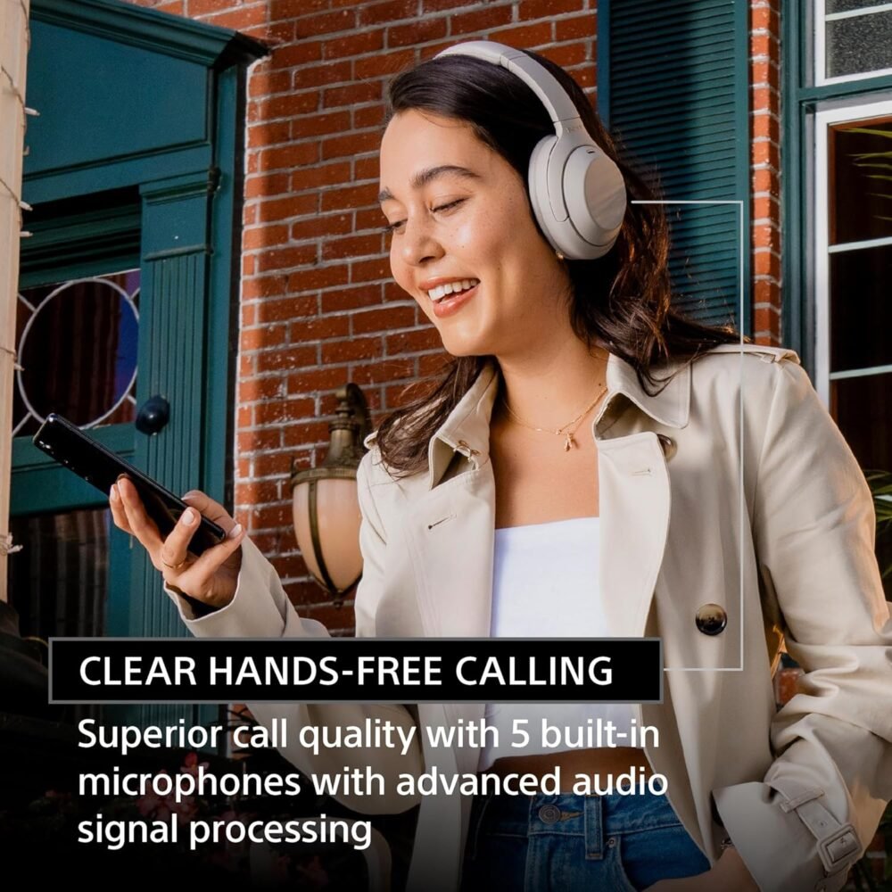 Sony WH-1000XM4 Wireless Premium Noise Canceling Overhead Headphones with Mic for Phone-Call and Alexa Voice Control, Silver WH1000XM4 - Image 4