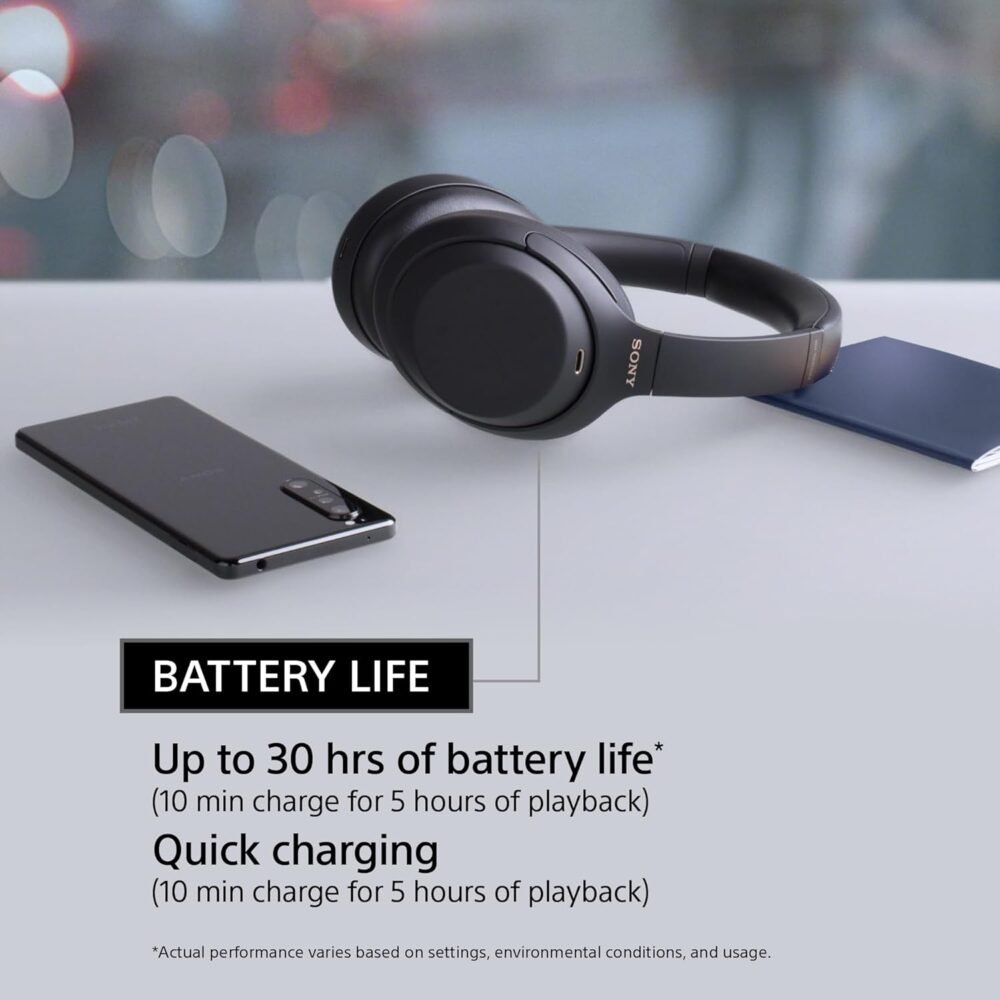 Sony WH-1000XM4 Wireless Premium Noise Canceling Overhead Headphones with Mic for Phone-Call and Alexa Voice Control, Silver WH1000XM4 - Image 6